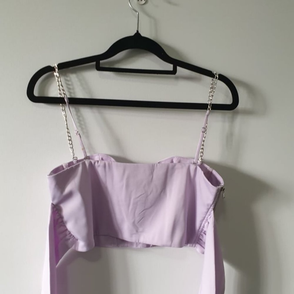 Oh Polly Love Chain Underwired Bustier Crop Top in - Picture 3 of 4